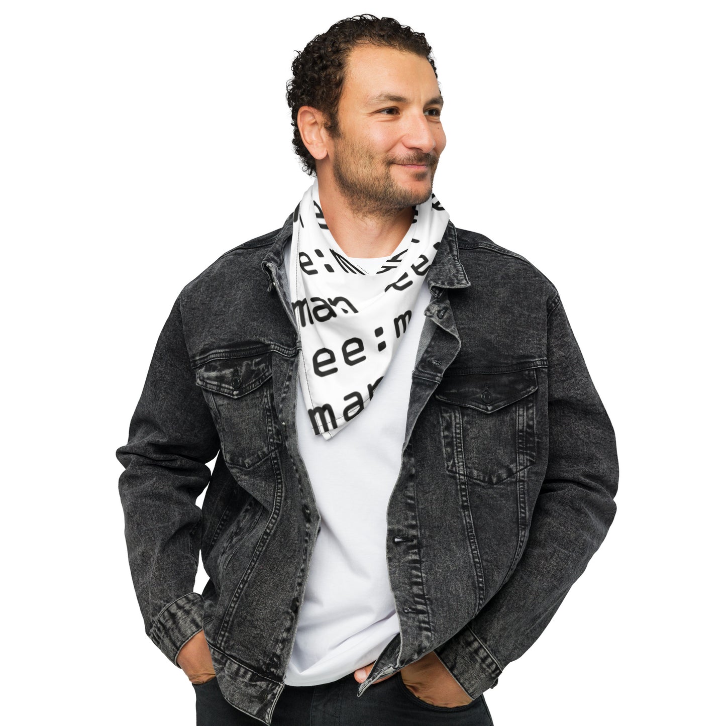 ee:man, official logo, All-over print bandana