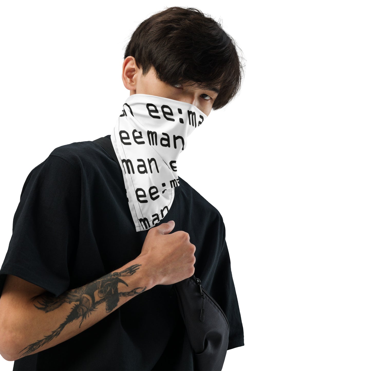 ee:man, official logo, All-over print bandana