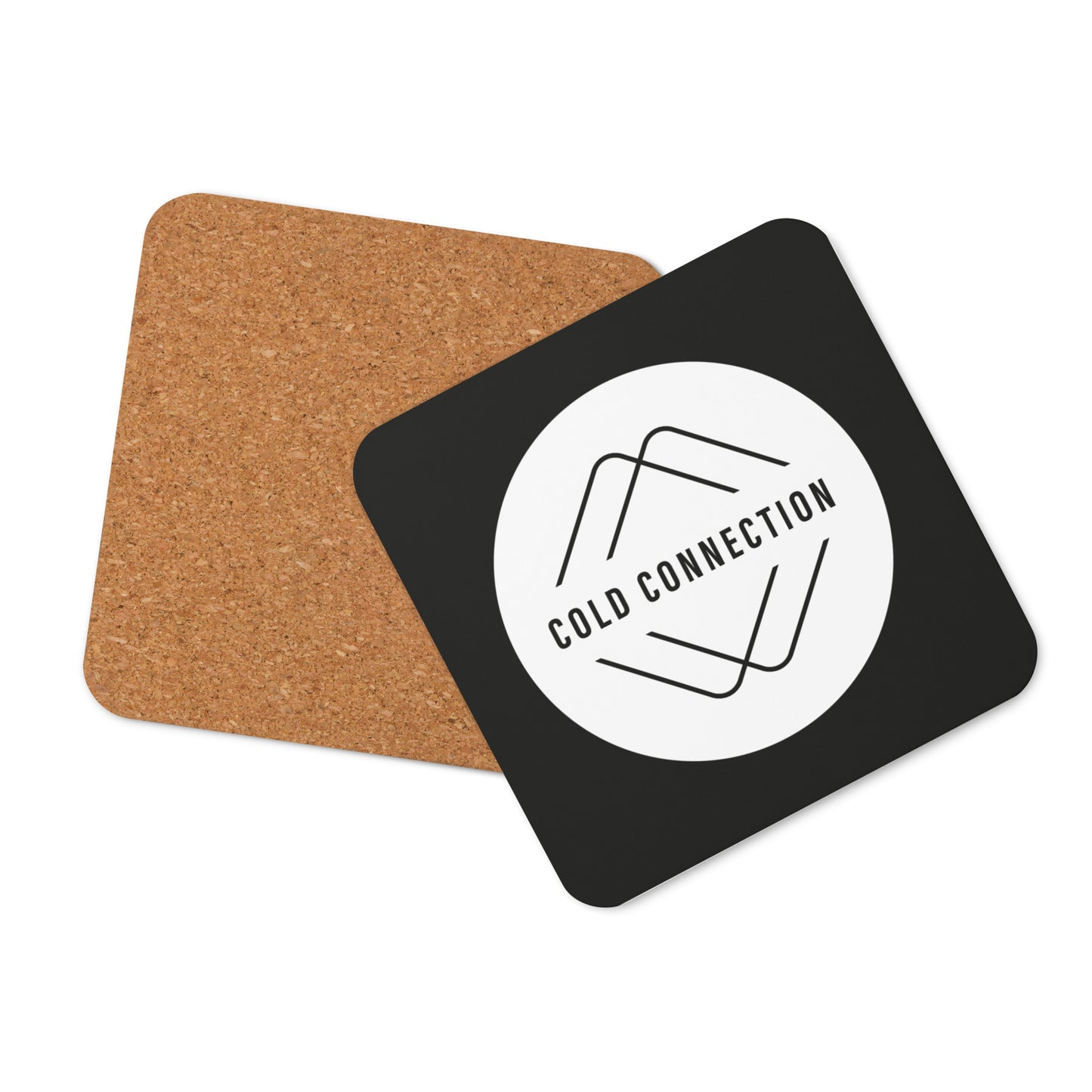 Cold Connection, official logo, Cork-back coaster