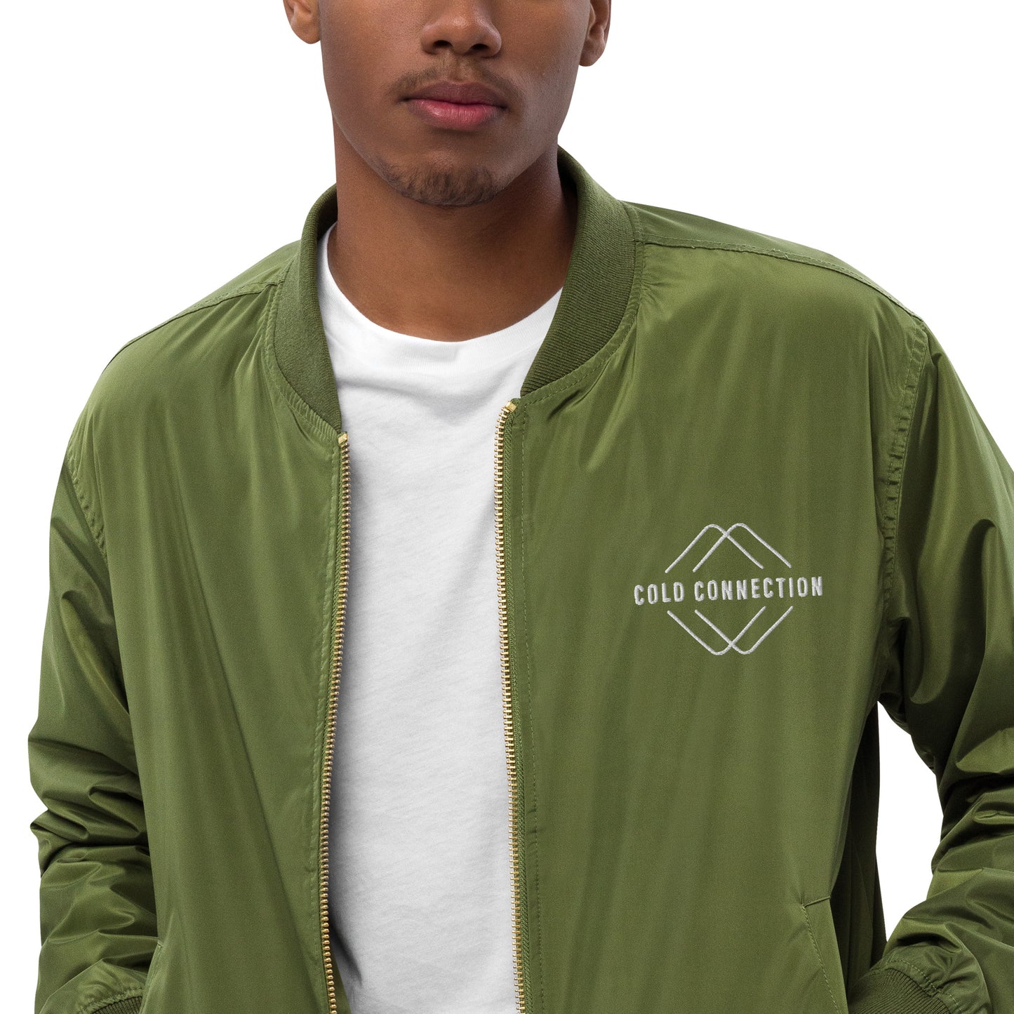 Cold Connection, logo (embroidery), Premium recycled bomber jacket