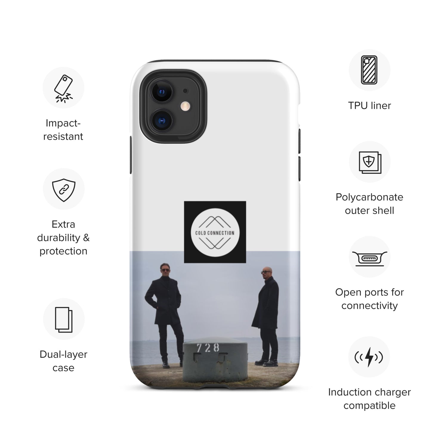 Cold Connection, official photo and logo, Tough iPhone case