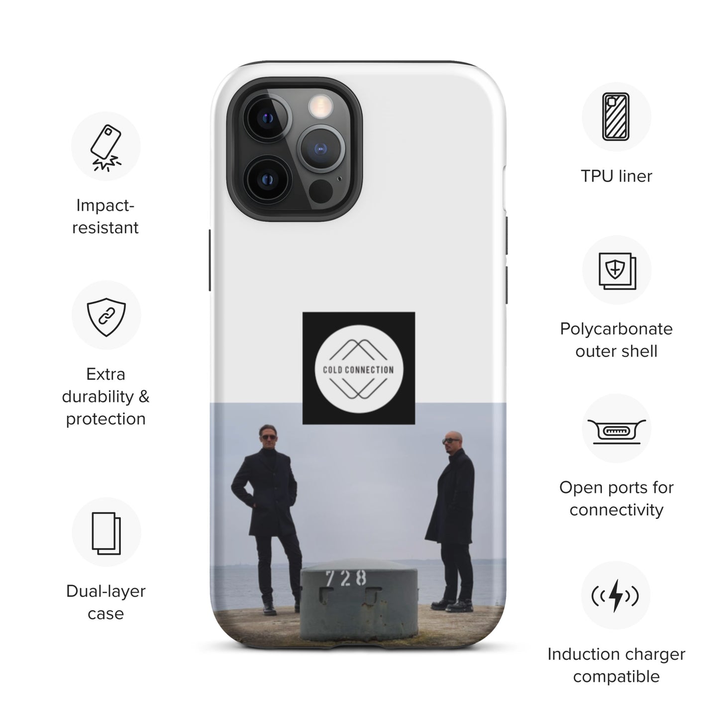 Cold Connection, official photo and logo, Tough iPhone case