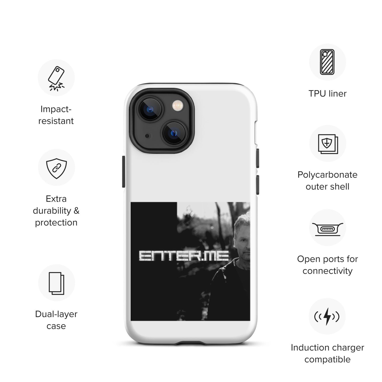 enter.me, official photo, Tough iPhone case