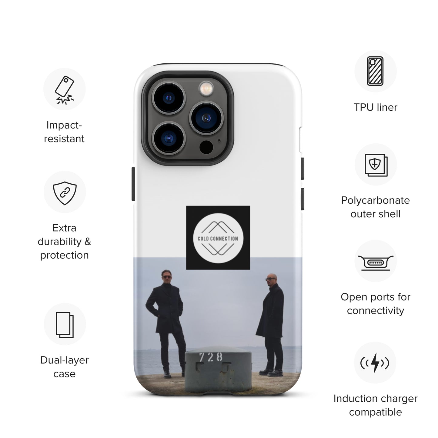 Cold Connection, official photo and logo, Tough iPhone case