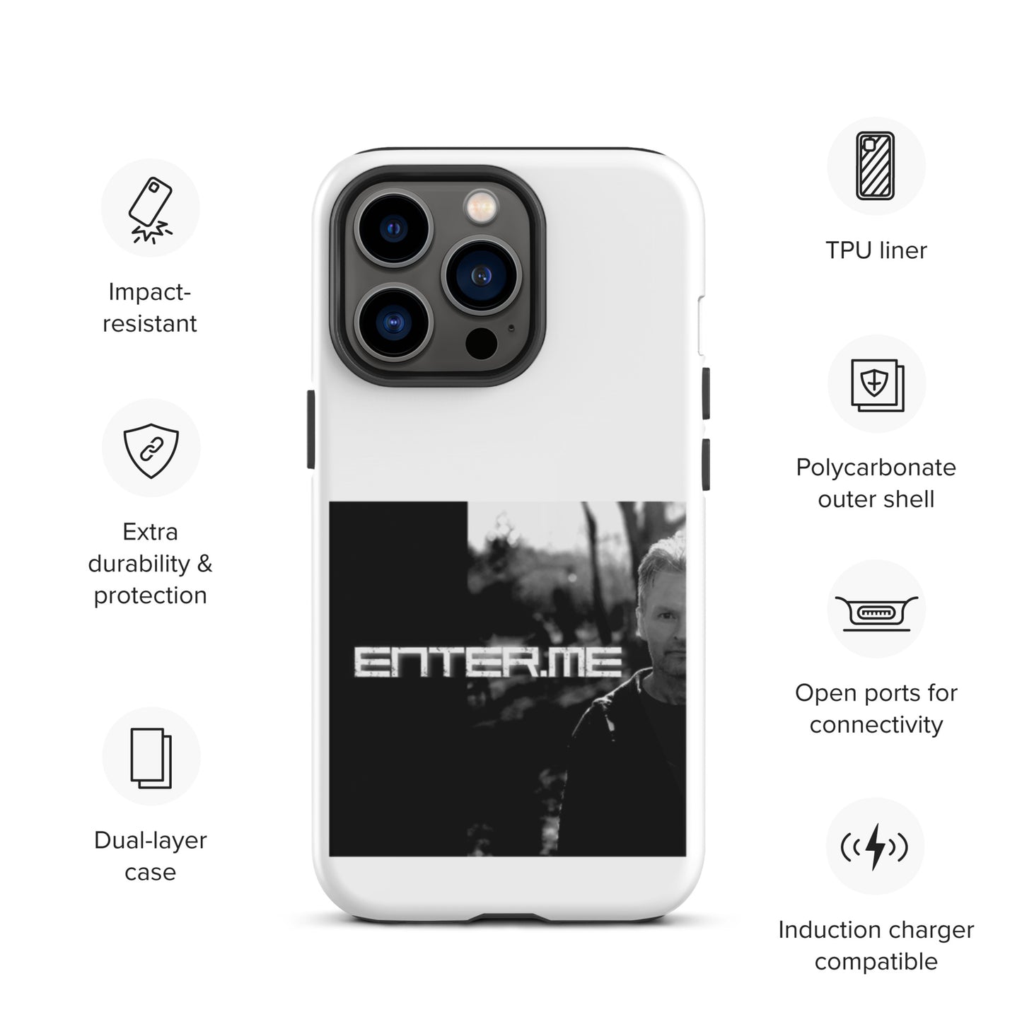 enter.me, official photo, Tough iPhone case