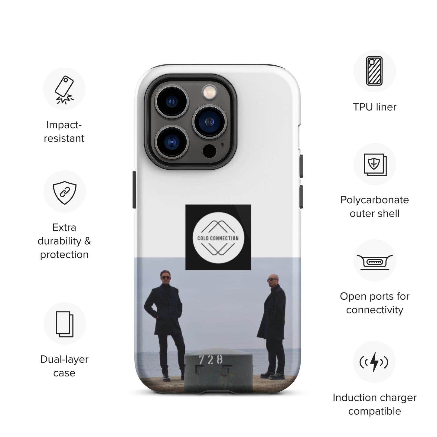 Cold Connection, official photo and logo, Tough iPhone case