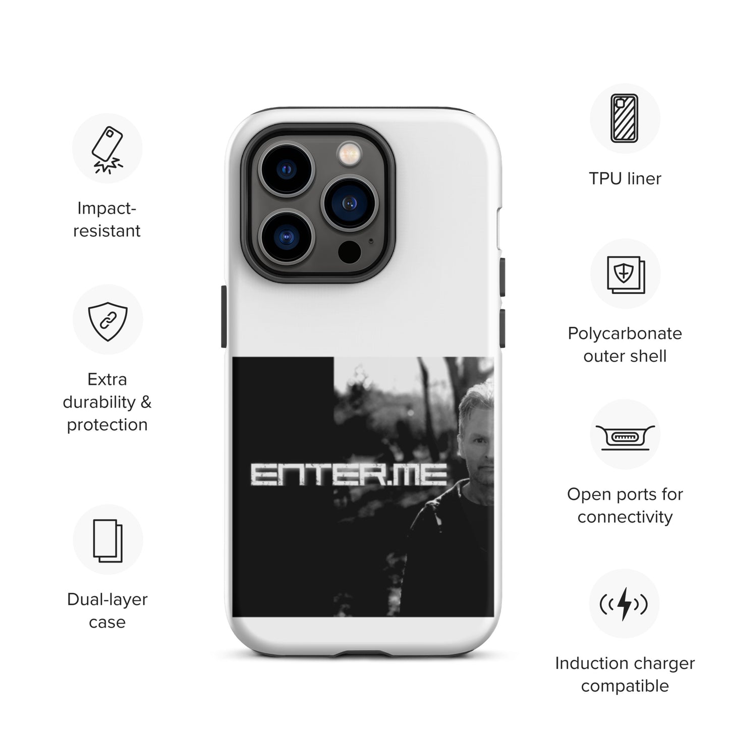 enter.me, official photo, Tough iPhone case