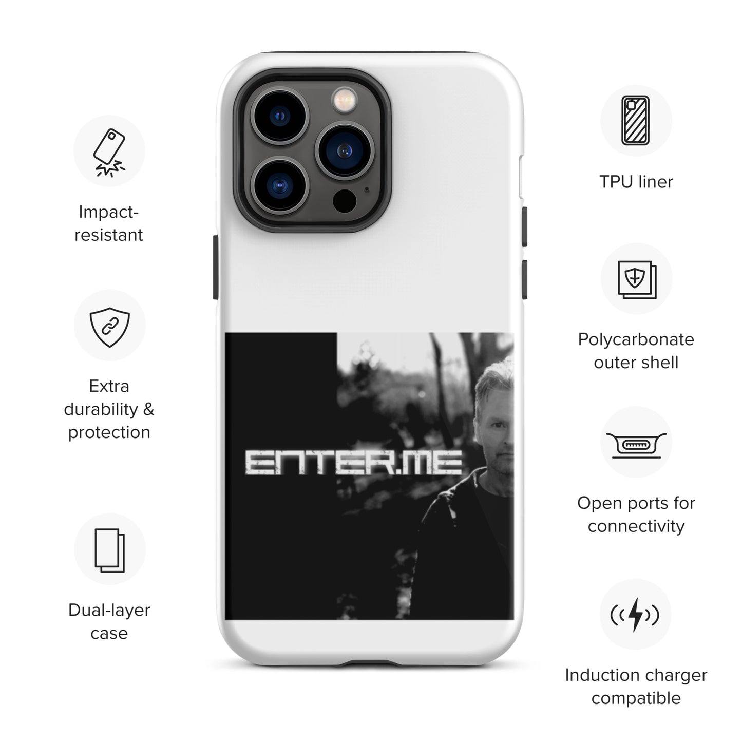 enter.me, official photo, Tough iPhone case