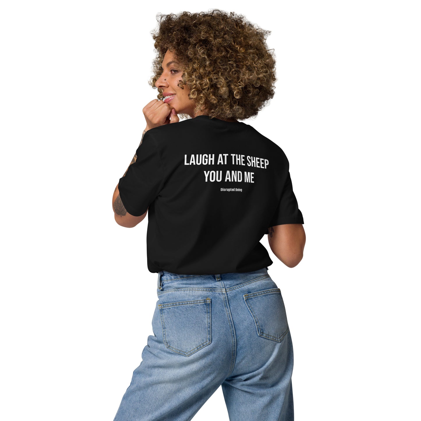 Disrupted Being, Sheep official cover/lyrics, Unisex organic cotton t-shirt