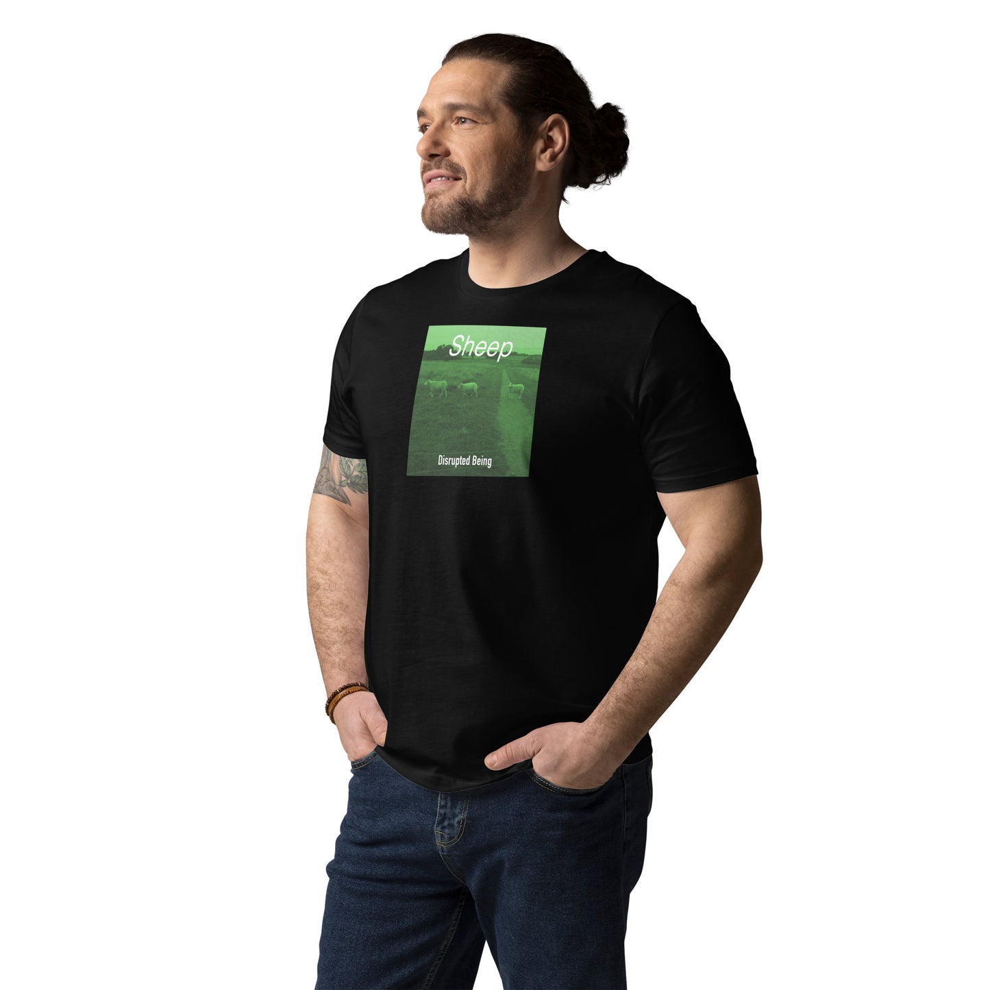 Disrupted Being, Sheep official cover/lyrics, Unisex organic cotton t-shirt