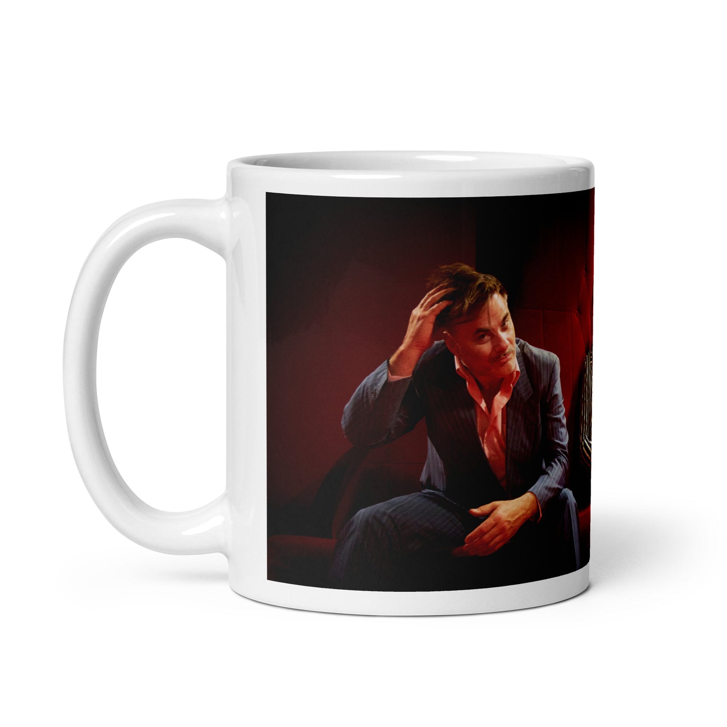 Strange Tales, official band photo and logo, White glossy mug