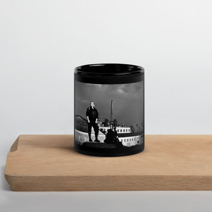 e:lect, official logo and photo, Black Glossy Mug