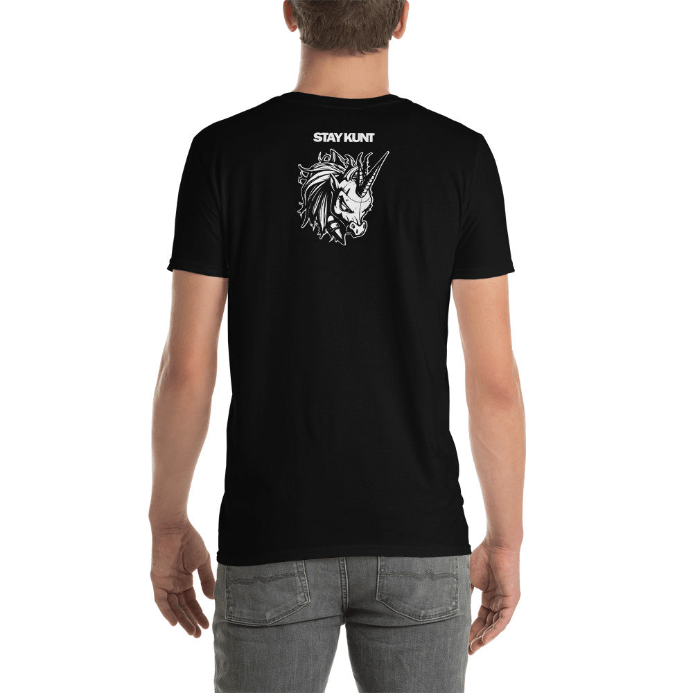Kunt, official logo, front and backside print, Short-Sleeve Unisex T-Shirt