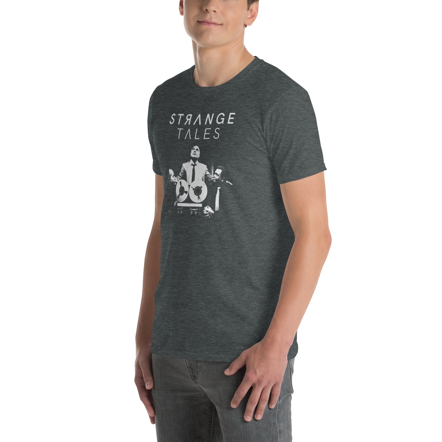 Strange Tales, official logo and band photo, Short-Sleeve Unisex T-Shirt