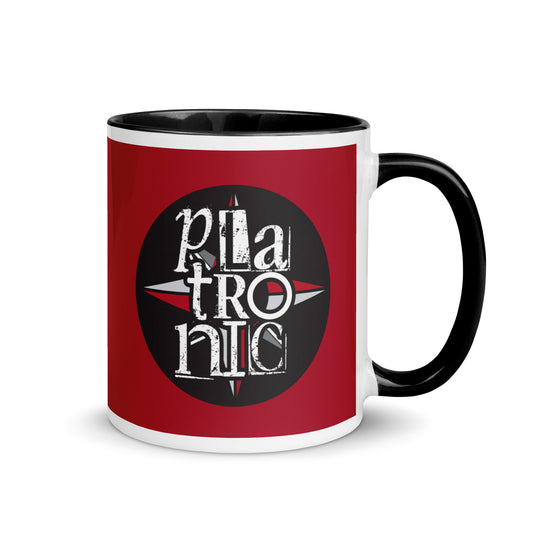 Platronic, official logo and band photo, Mug with Color Inside