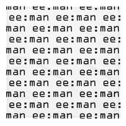 ee:man, official logo, All-over print bandana