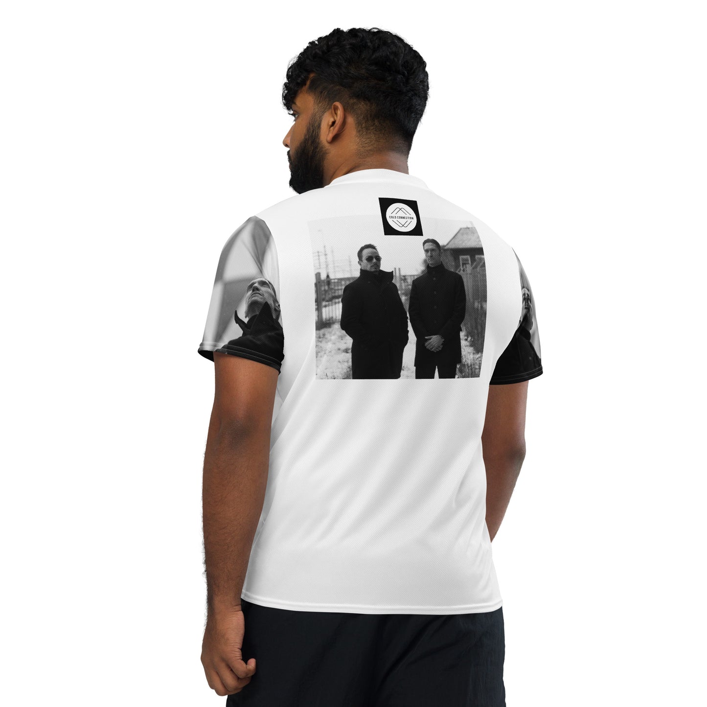 Cold Connection, official band photo and logo, Recycled unisex sports jersey