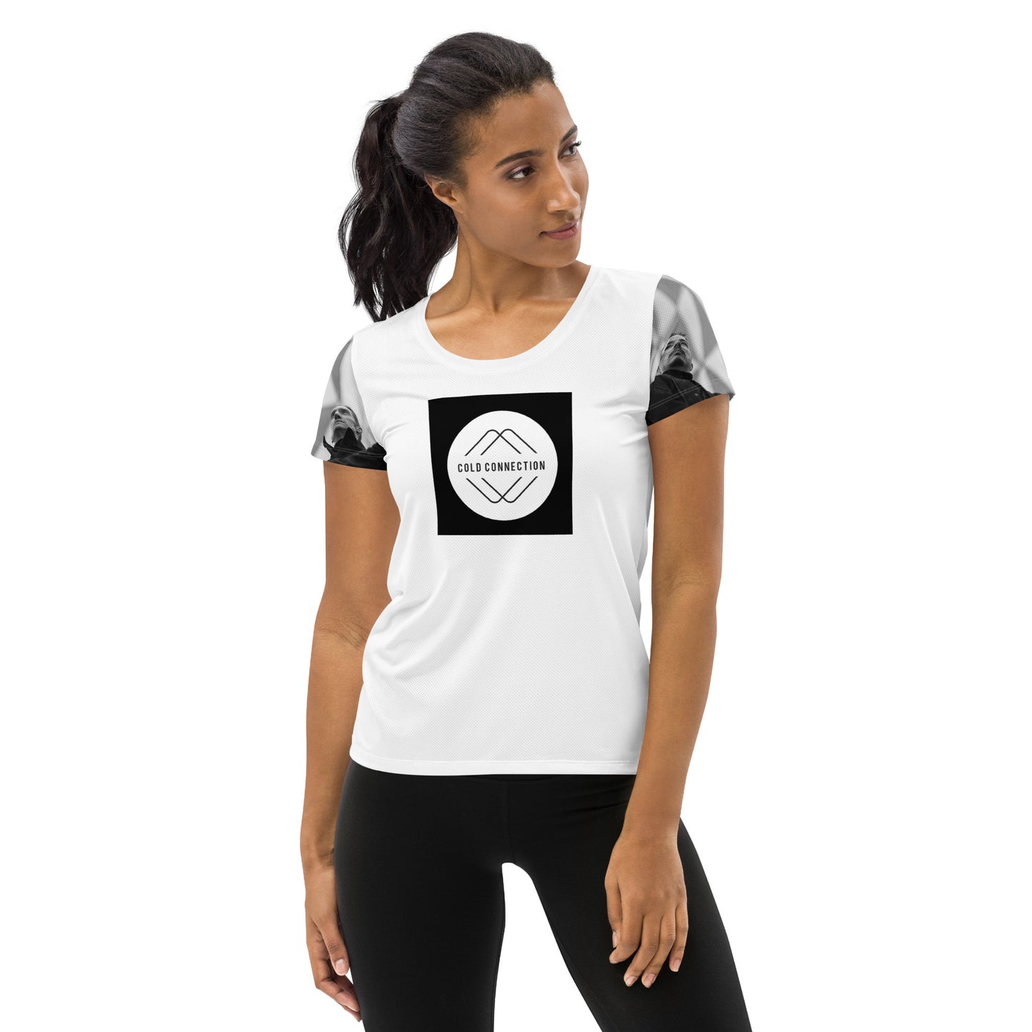 Cold Connection, official logo and band photo, All-Over Print Women's Athletic T-shirt