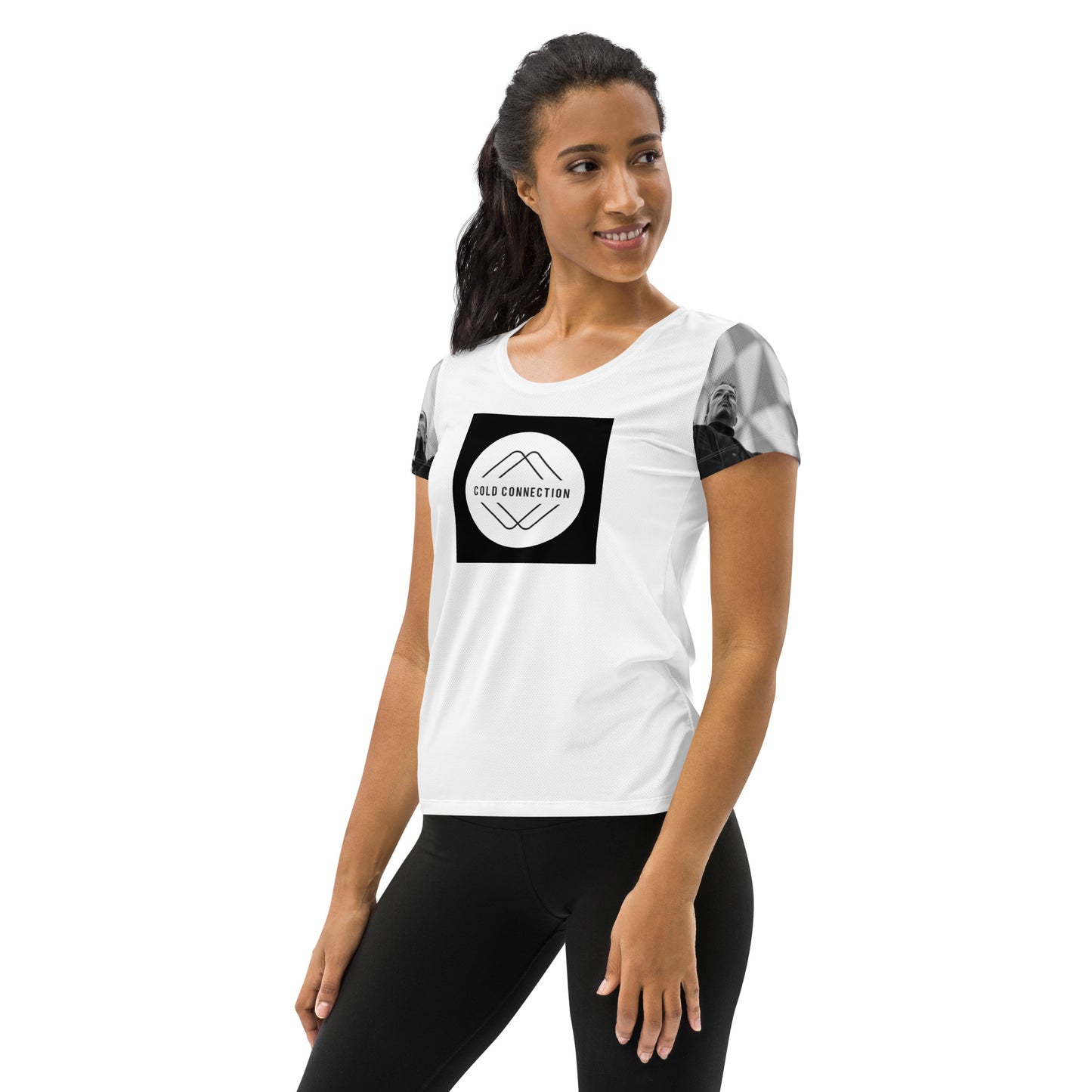 Cold Connection, official logo and band photo, All-Over Print Women's Athletic T-shirt