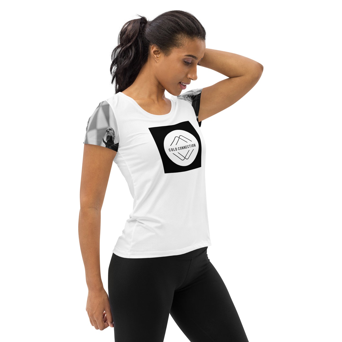 Cold Connection, official logo and band photo, All-Over Print Women's Athletic T-shirt