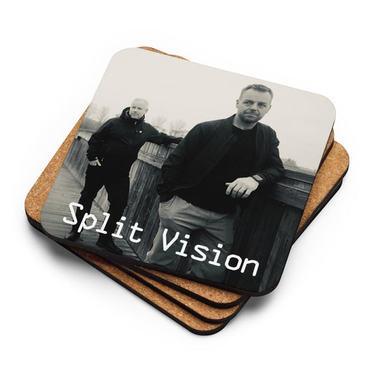 Split Vision, official cover art, Cork-back coaster