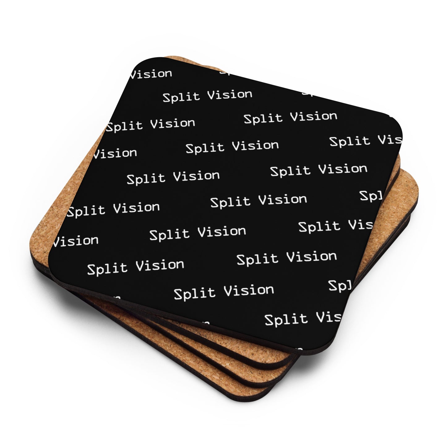 Split Vision, official logo, Cork-back coaster