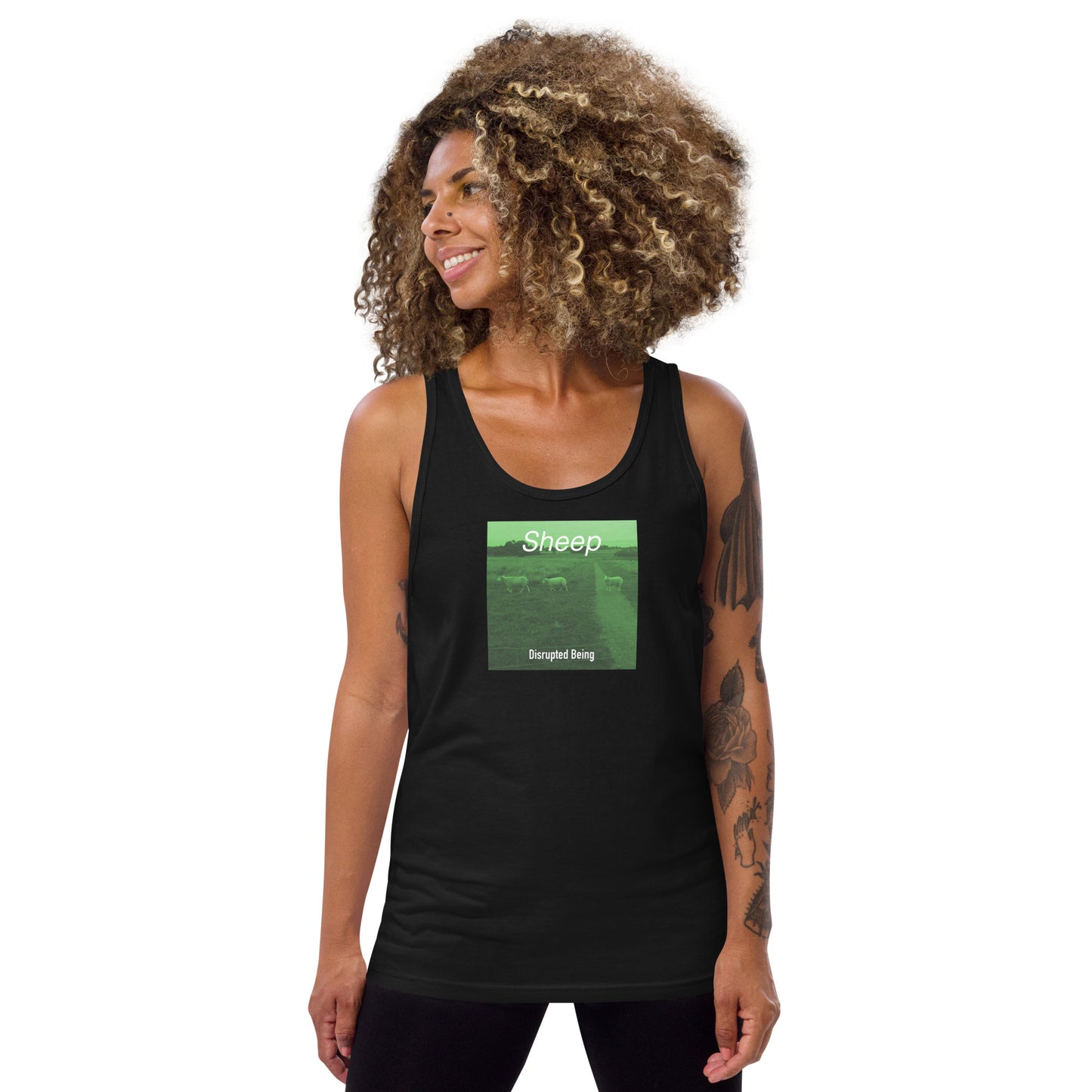 Disrupted Being, Sheep, official cover and lyrics, Unisex Tank Top