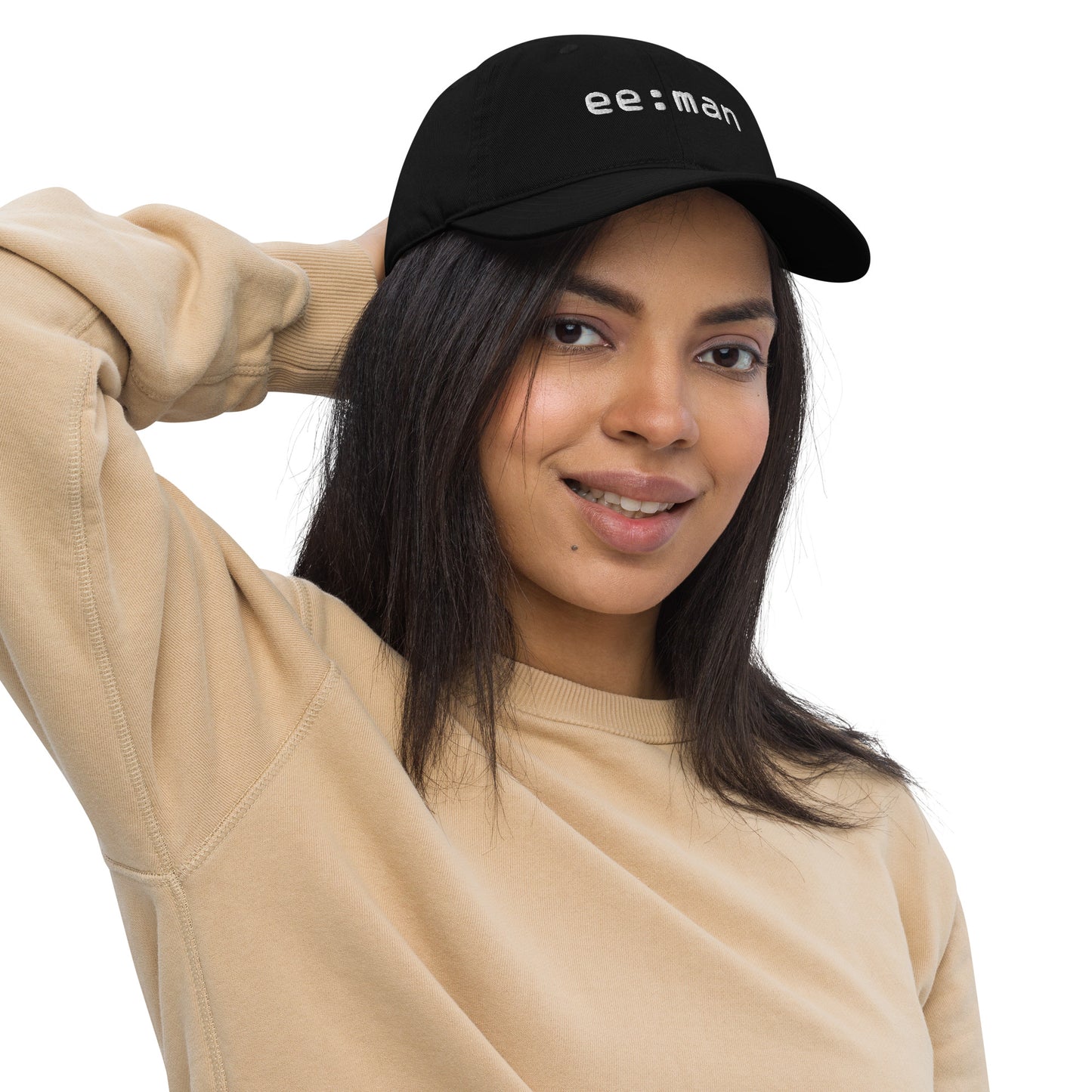 ee:man, official logo (embroidery), Organic dad hat