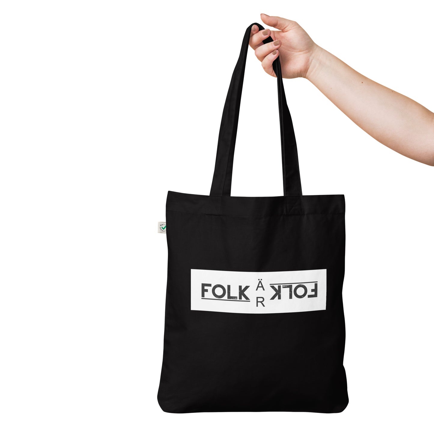 Folk Är Folk, official logo, Organic fashion tote bag