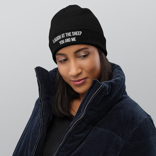 Disrupted Being, official lyrics (embroidery), Organic ribbed beanie