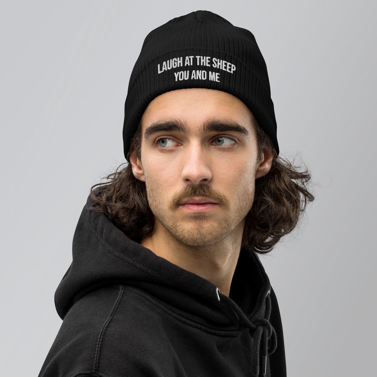 Disrupted Being, official lyrics (embroidery), Organic ribbed beanie