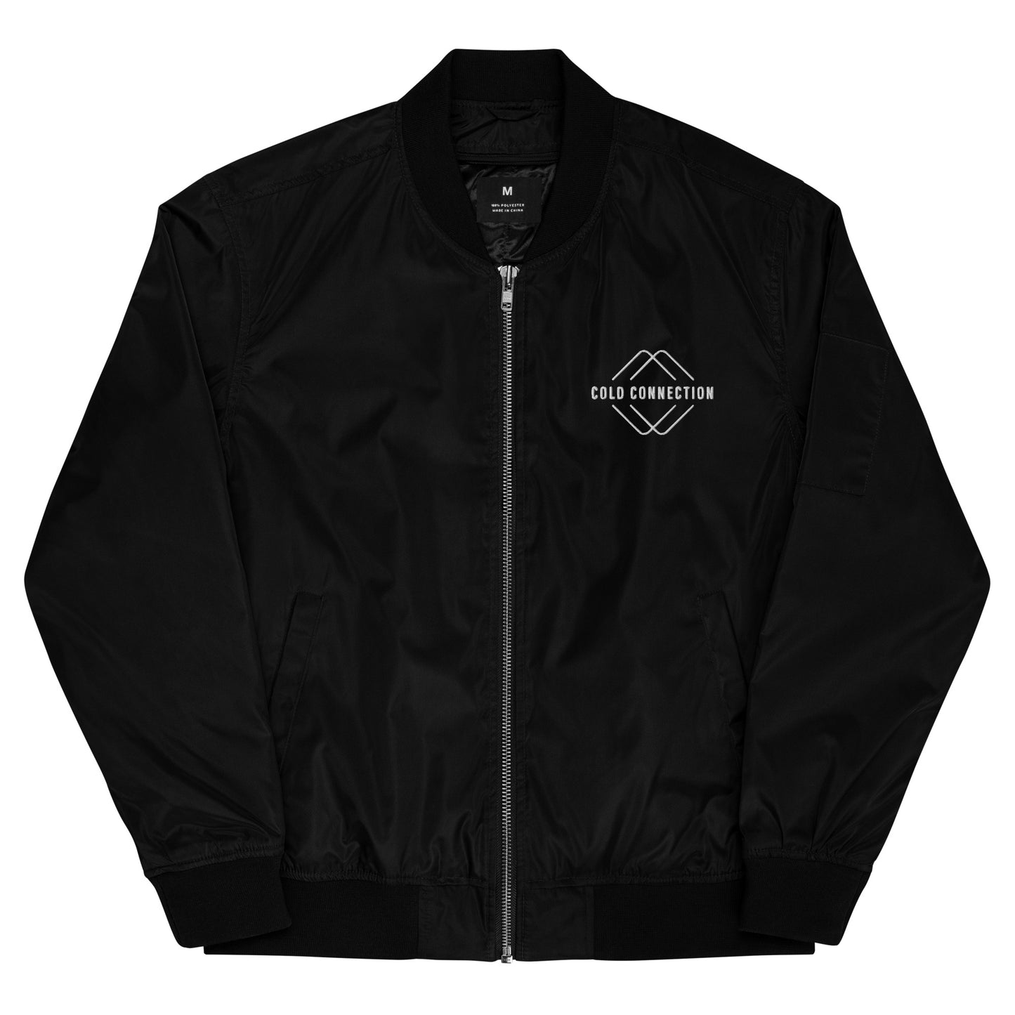 Cold Connection, logo (embroidery), Premium recycled bomber jacket