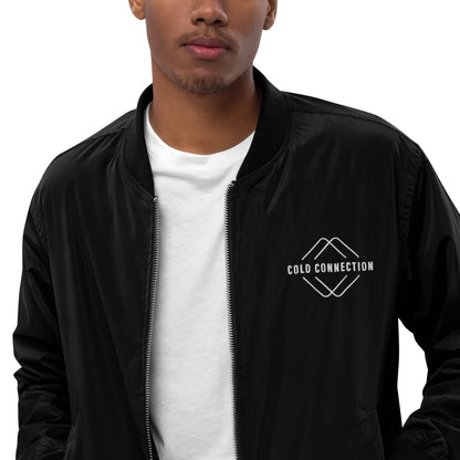 Cold Connection, logo (embroidery), Premium recycled bomber jacket