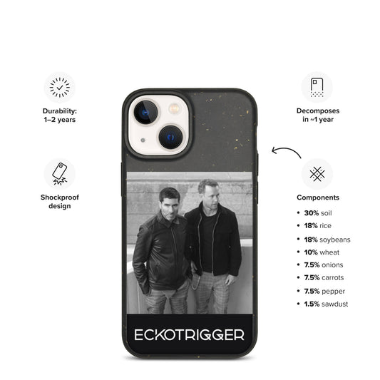 Eckotrigger, official band photo and logo, Speckled iPhone case