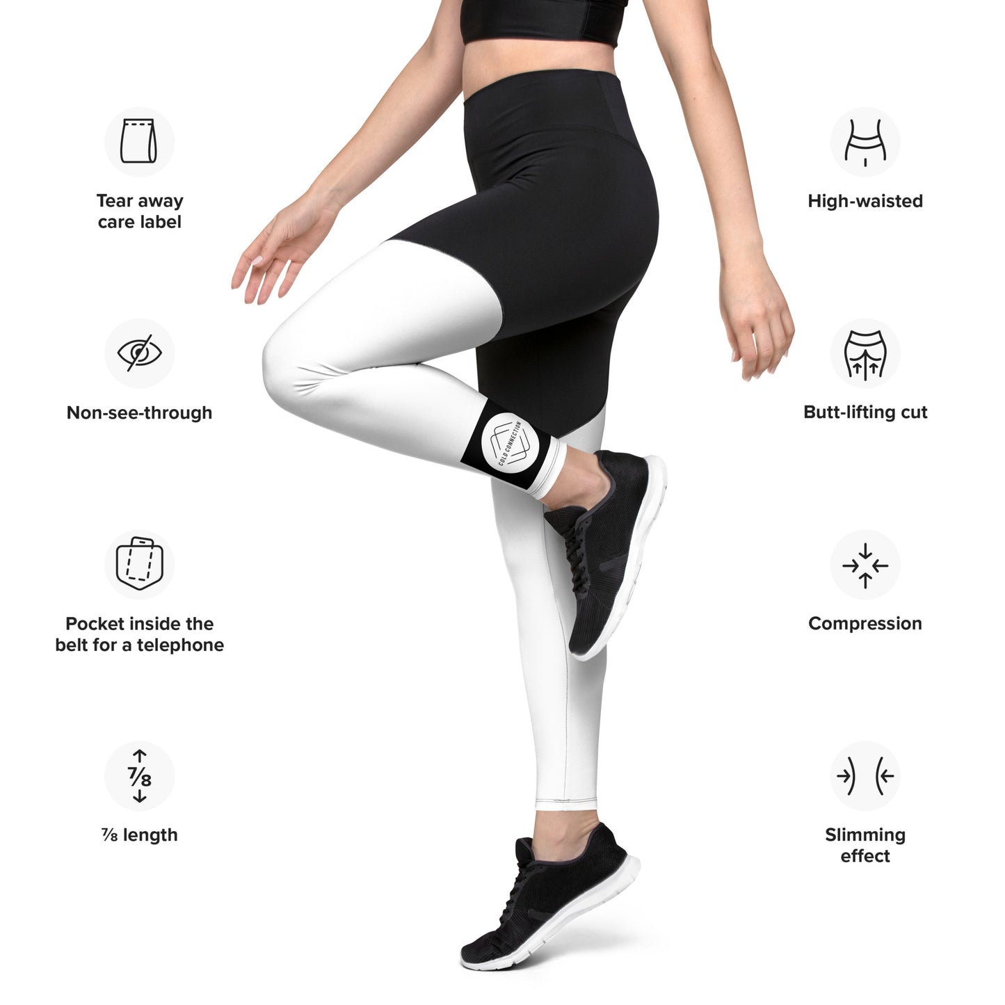 Cold Connection, official logo, Sports Leggings