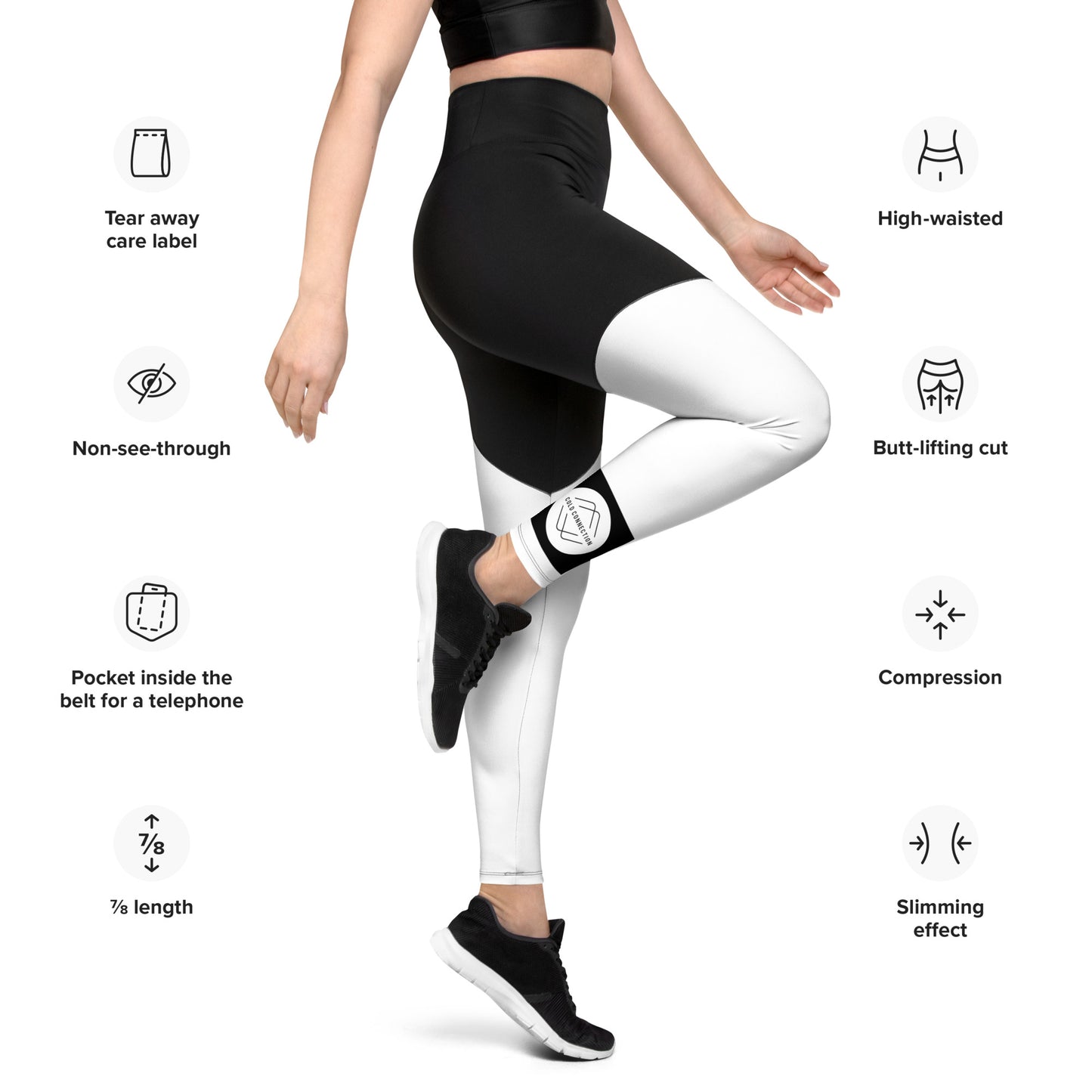 Cold Connection, official logo, Sports Leggings