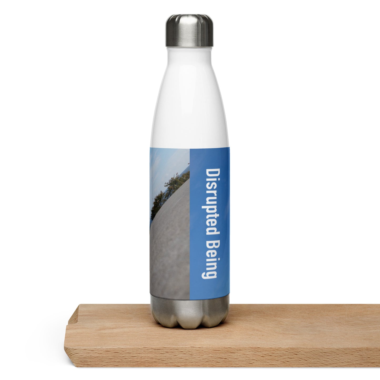 Disrupted Being, official photo and logo, Stainless Steel Water Bottle