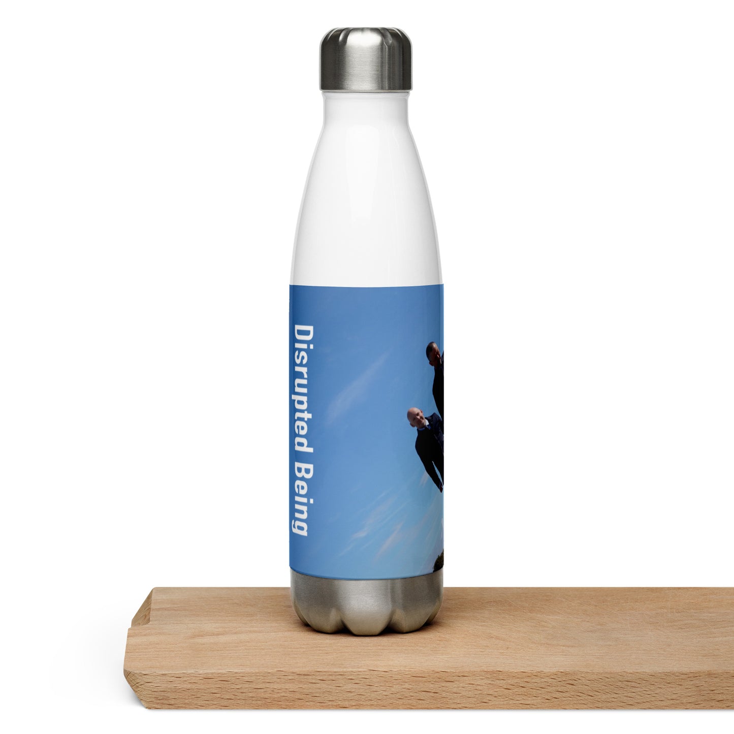 Disrupted Being, official photo and logo, Stainless Steel Water Bottle