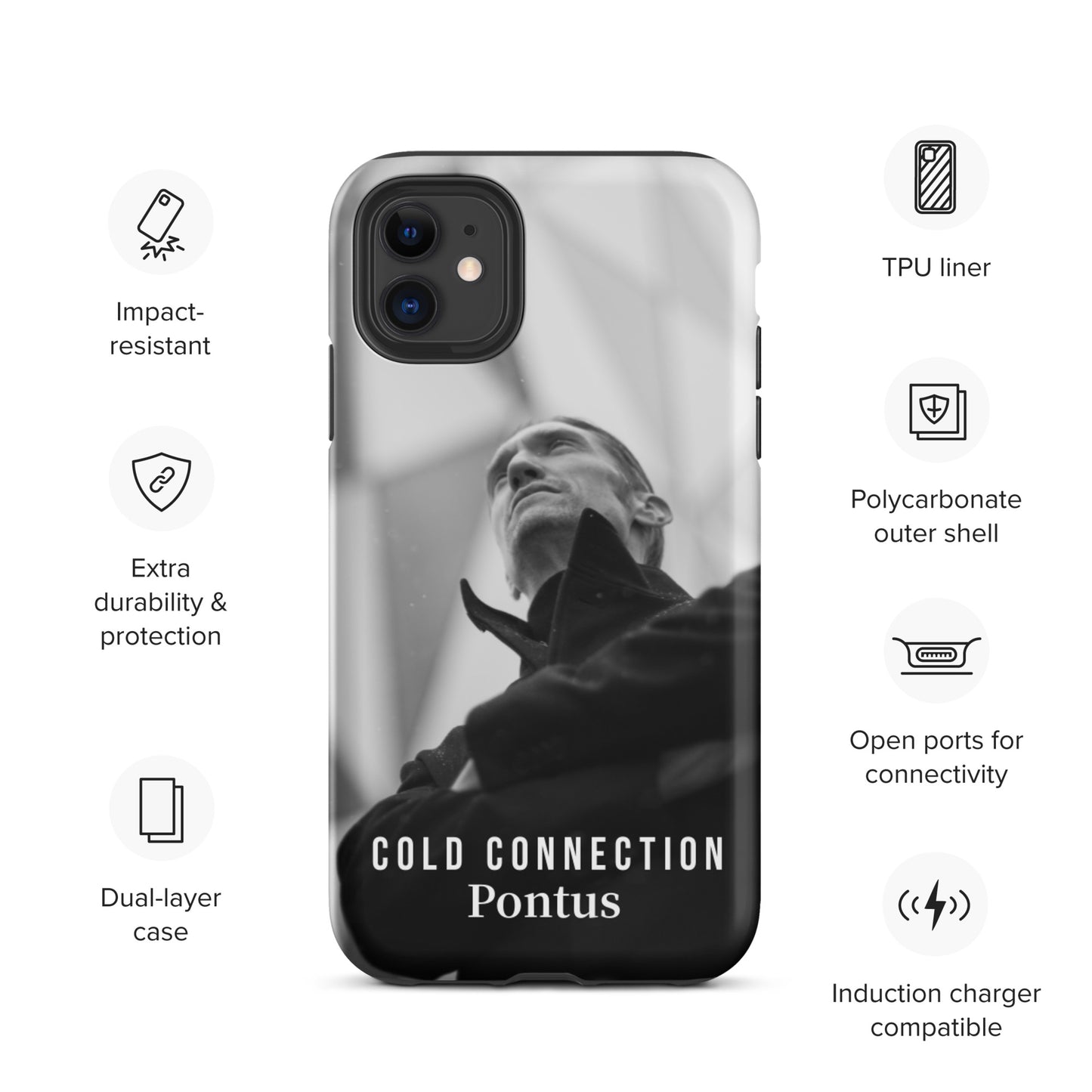 Cold Connection, Pontus, official band photo, Tough iPhone case