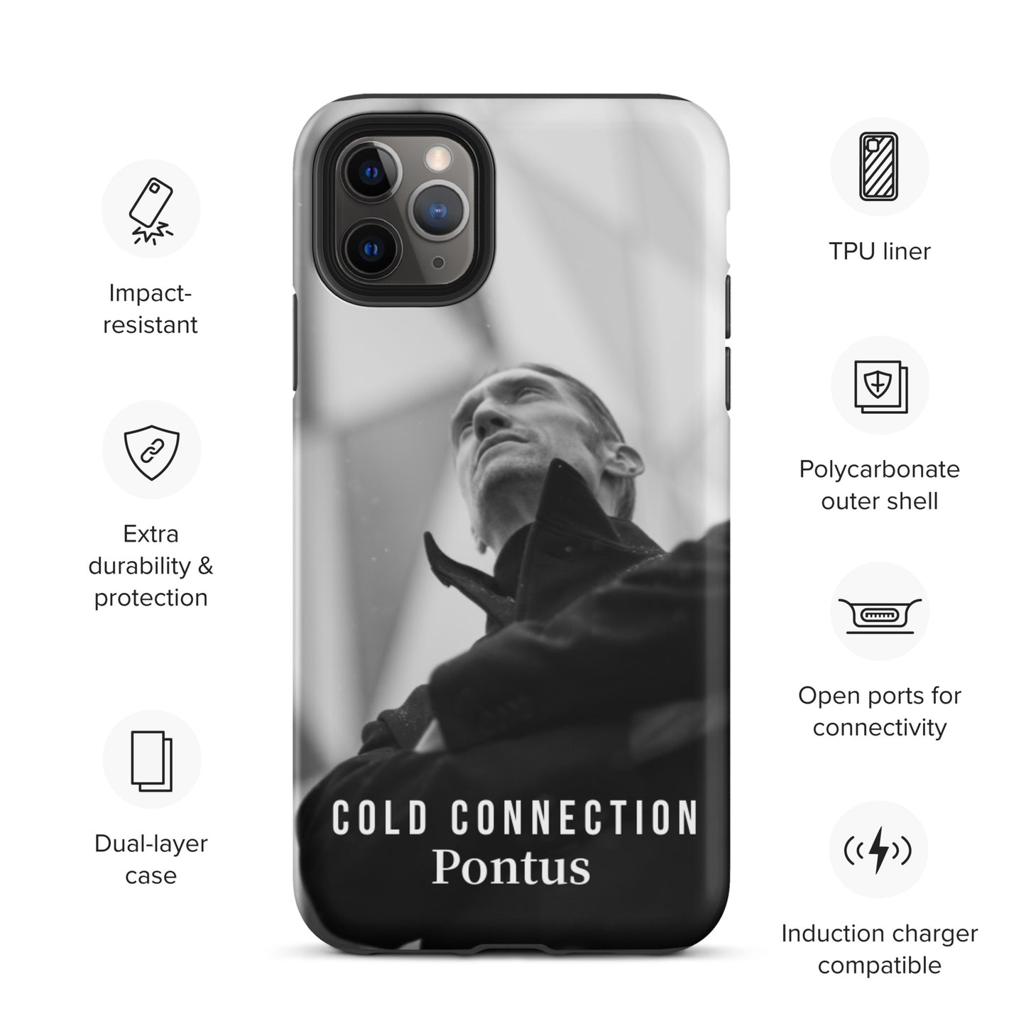 Cold Connection, Pontus, official band photo, Tough iPhone case