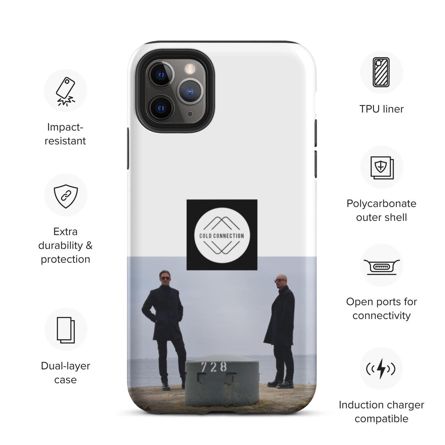 Cold Connection, official photo and logo, Tough iPhone case