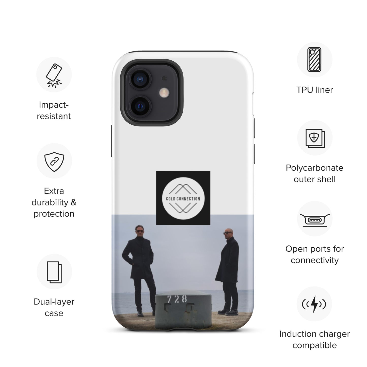 Cold Connection, official photo and logo, Tough iPhone case