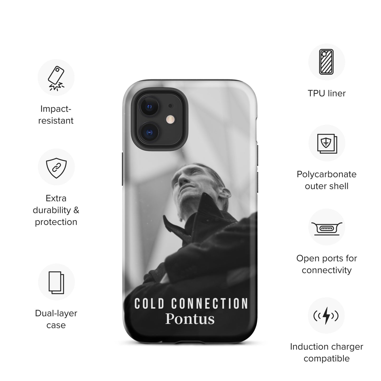 Cold Connection, Pontus, official band photo, Tough iPhone case