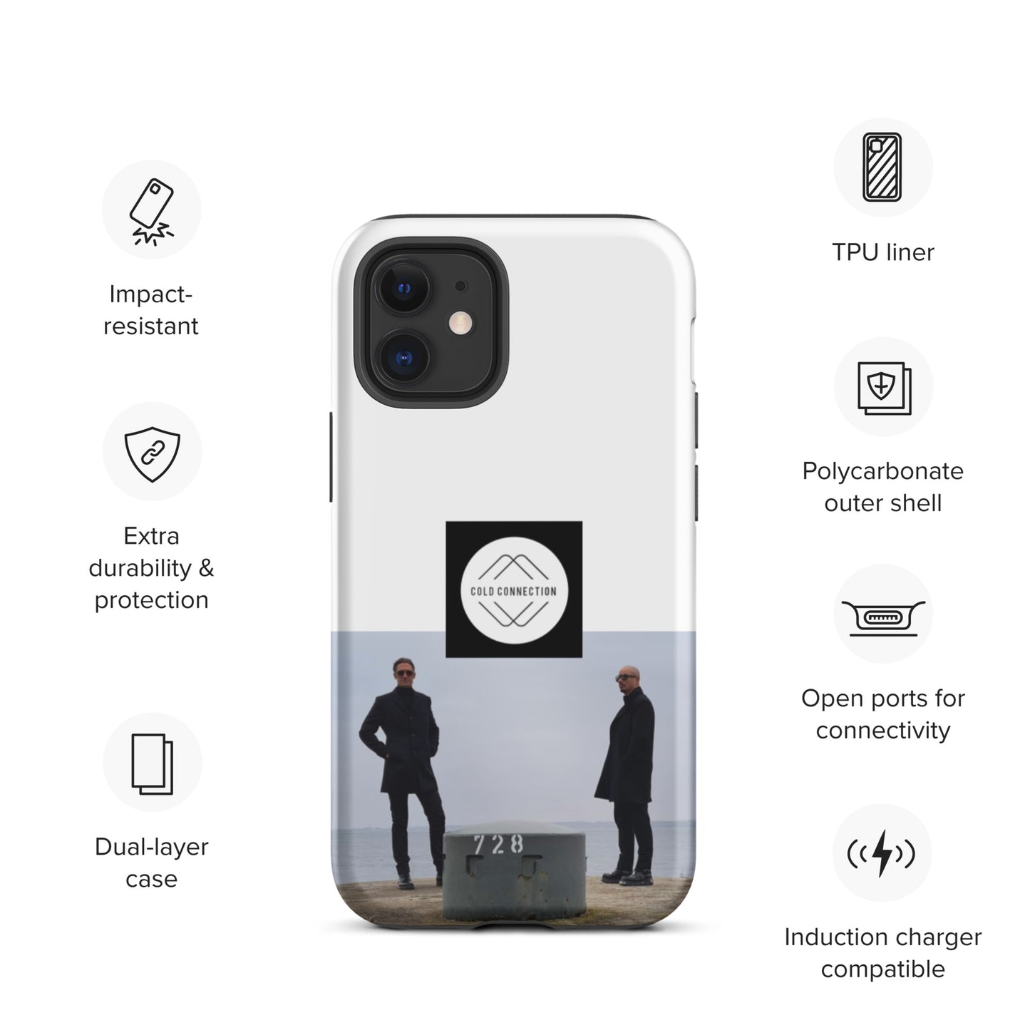 Cold Connection, official photo and logo, Tough iPhone case