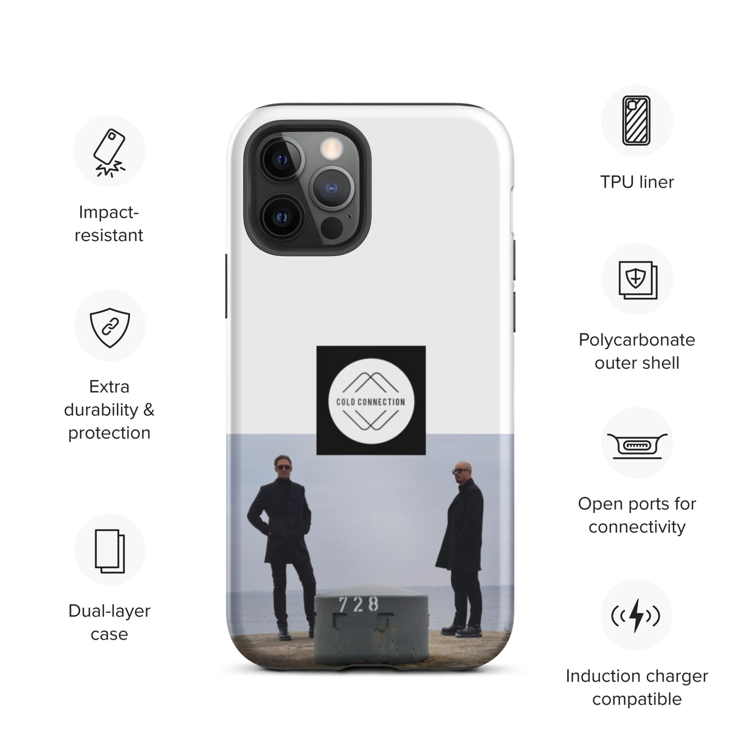 Cold Connection, official photo and logo, Tough iPhone case