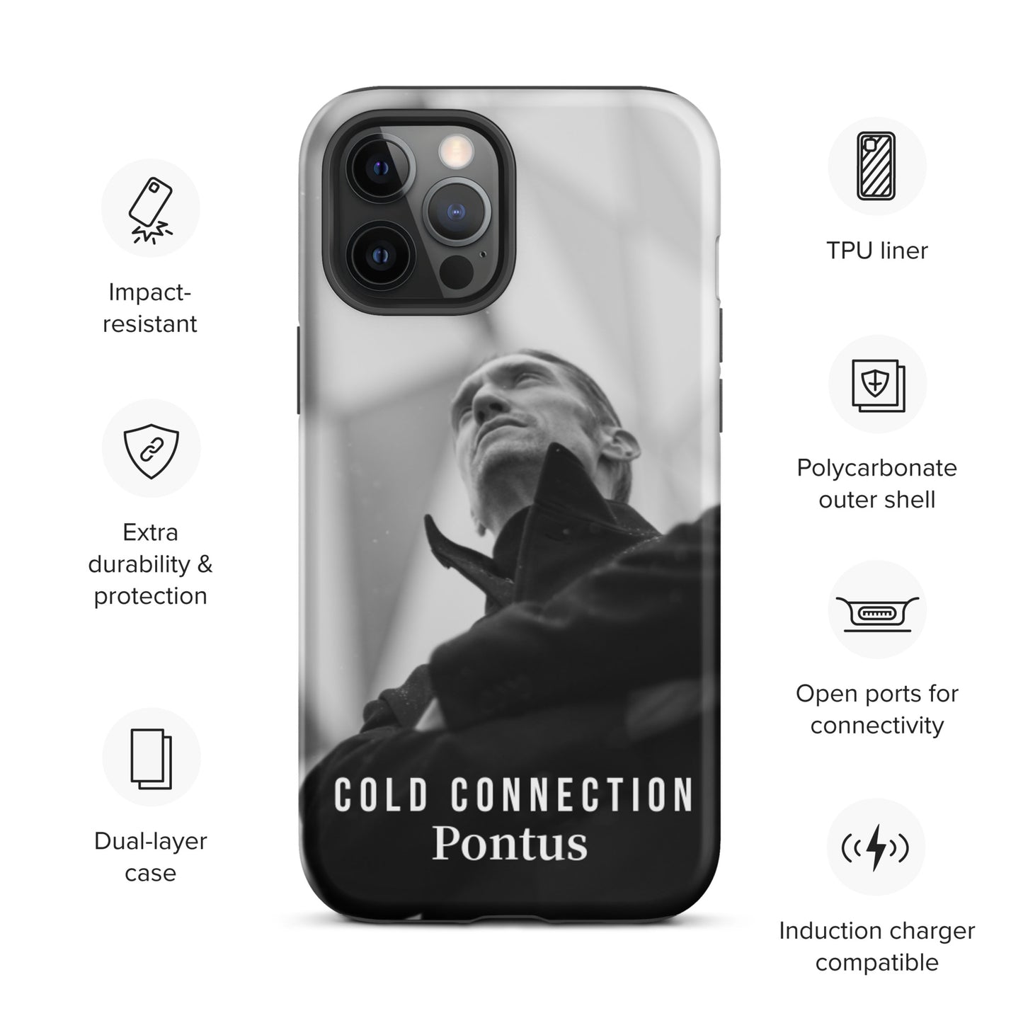 Cold Connection, Pontus, official band photo, Tough iPhone case