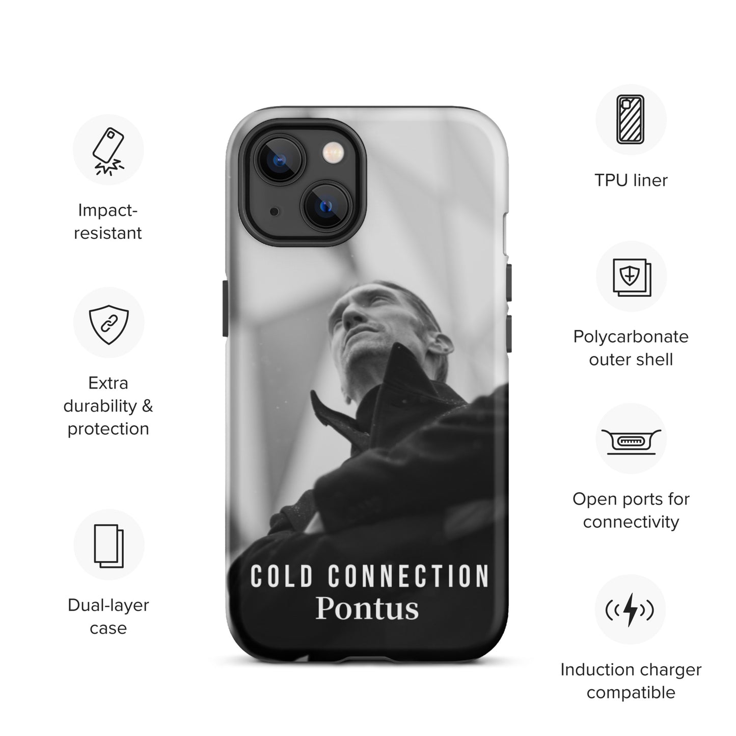 Cold Connection, Pontus, official band photo, Tough iPhone case