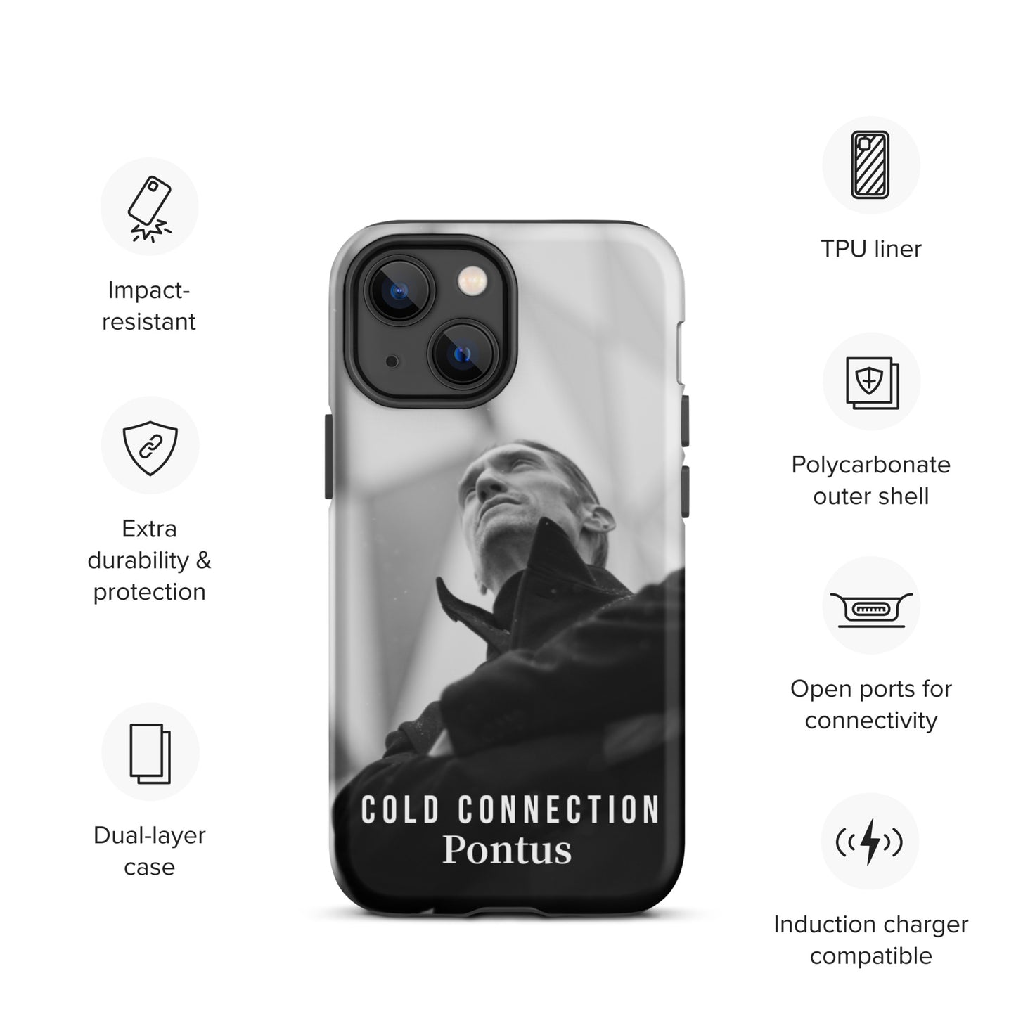 Cold Connection, Pontus, official band photo, Tough iPhone case