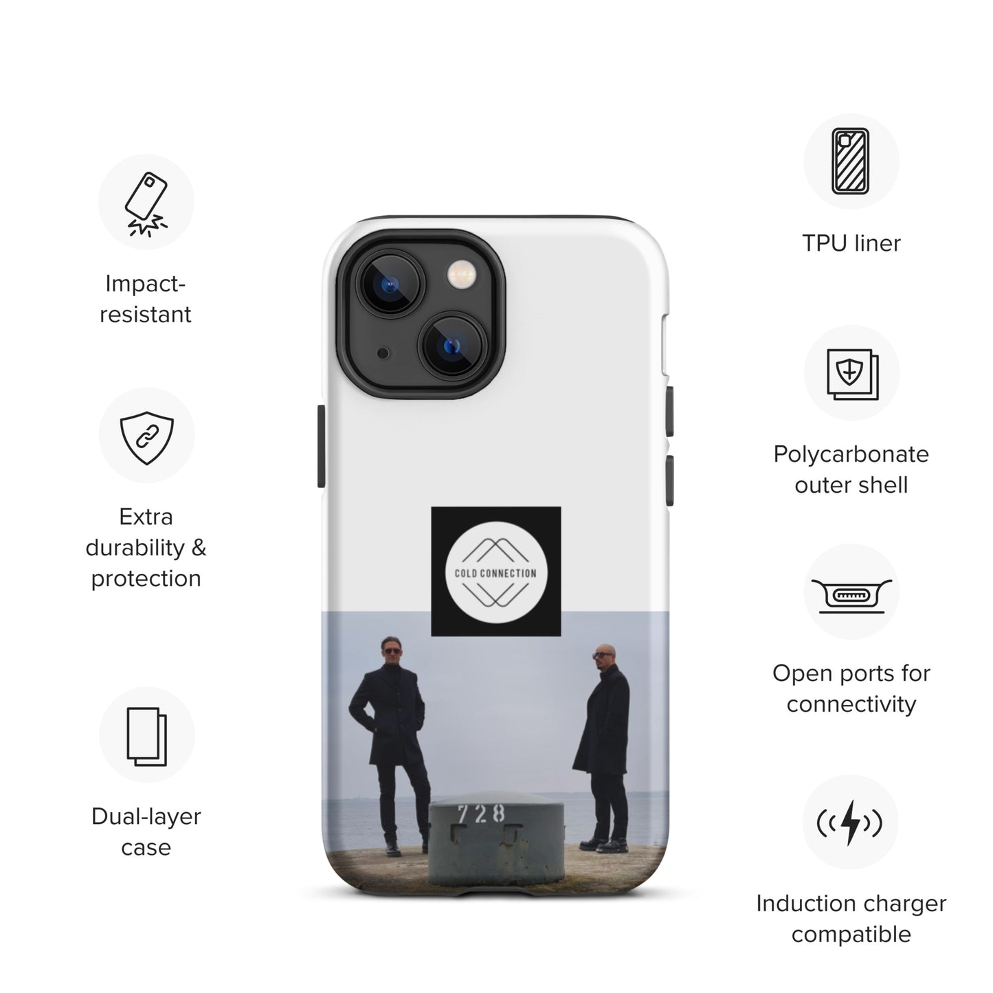 Cold Connection, official photo and logo, Tough iPhone case
