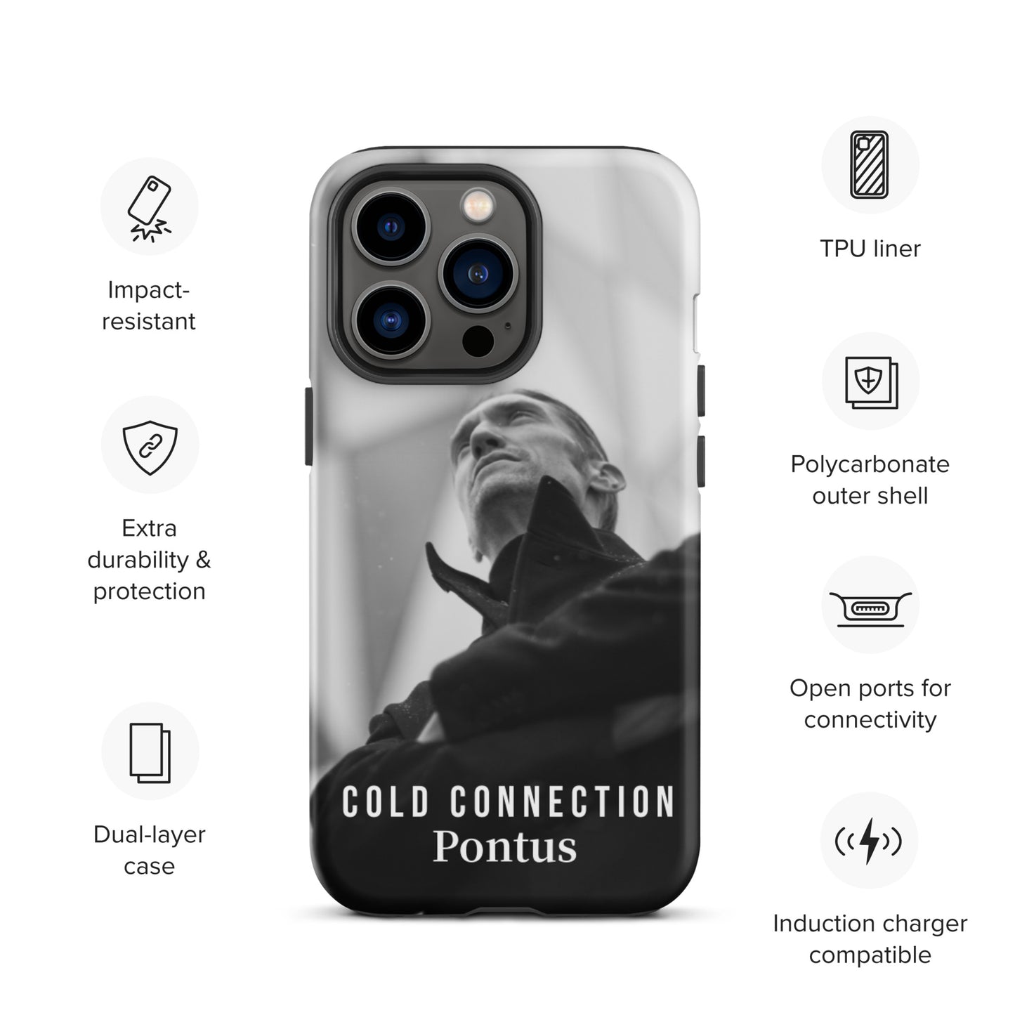 Cold Connection, Pontus, official band photo, Tough iPhone case